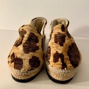 NWOT..OAS..Leopard Print Slip-On Espadrilles